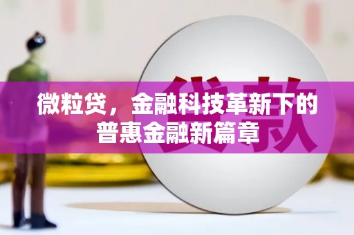 江海微粒贷，金融科技革新下的普惠金融新篇章
