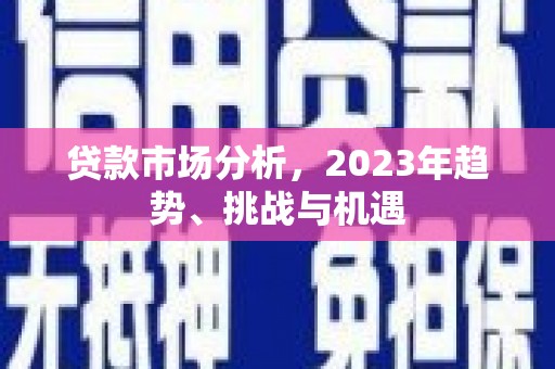 江海贷款市场分析，2023年趋势、挑战与机遇