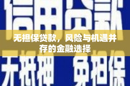 江海无担保贷款，风险与机遇并存的金融选择