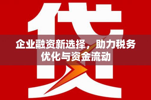 江海企业融资新选择，助力税务优化与资金流动