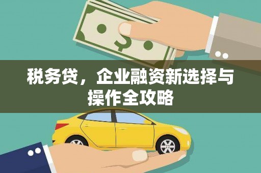 江海税务贷，企业融资新选择与操作全攻略