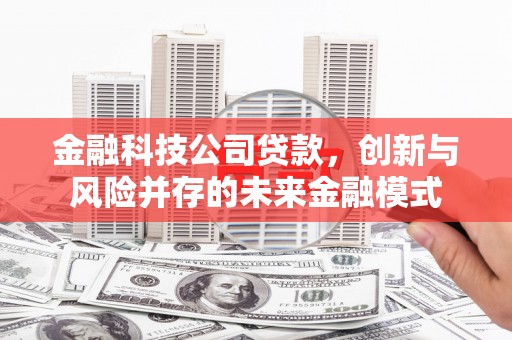 江海金融科技公司贷款，创新与风险并存的未来金融模式