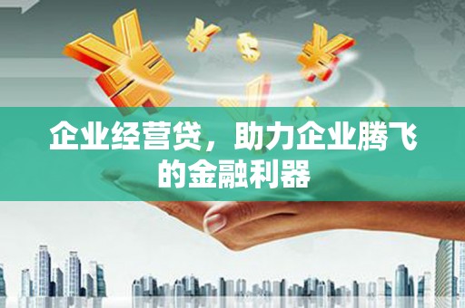 江海企业经营贷，助力企业腾飞的金融利器