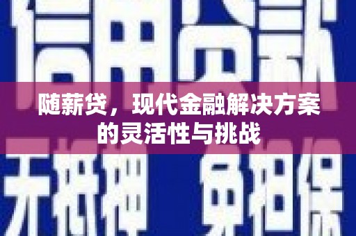 江海随薪贷，现代金融解决方案的灵活性与挑战