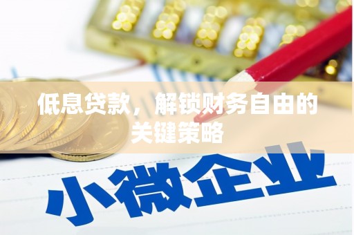 江海低息贷款，解锁财务自由的关键策略