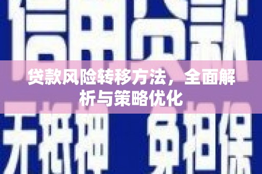 江海贷款风险转移方法，全面解析与策略优化