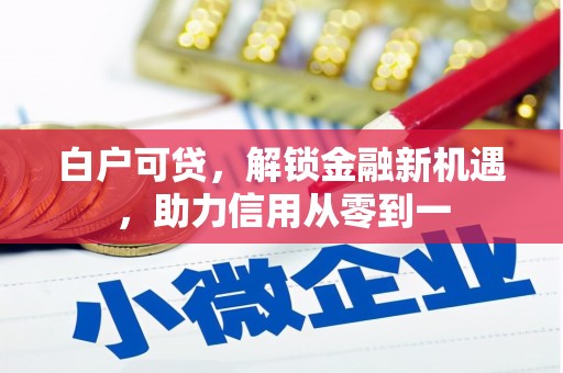 江海白户可贷，解锁金融新机遇，助力信用从零到一