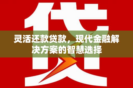 江海灵活还款贷款，现代金融解决方案的智慧选择