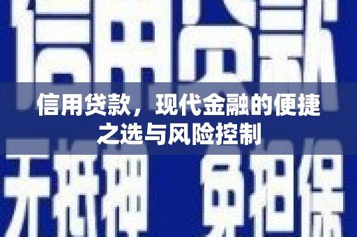 江海信用贷款，现代金融的便捷之选与风险控制