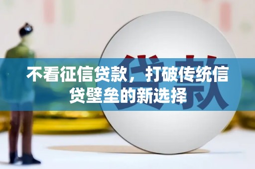 江海不看征信贷款，打破传统信贷壁垒的新选择