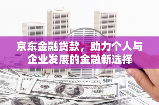 江海京东金融贷款，助力个人与企业发展的金融新选择
