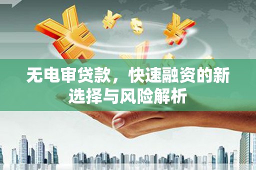 江海无电审贷款，快速融资的新选择与风险解析