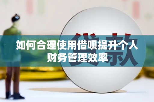 江海如何合理使用借呗提升个人财务管理效率
