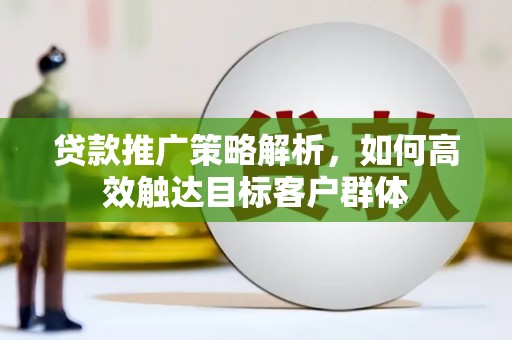 江海贷款推广策略解析，如何高效触达目标客户群体