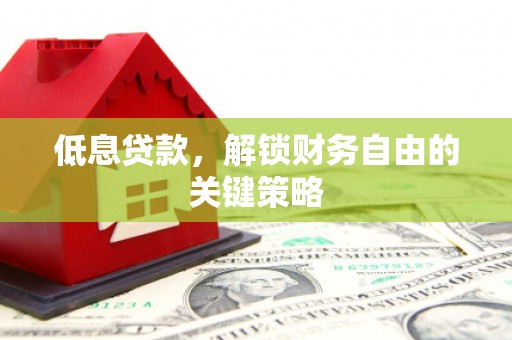 江海低息贷款，解锁财务自由的关键策略