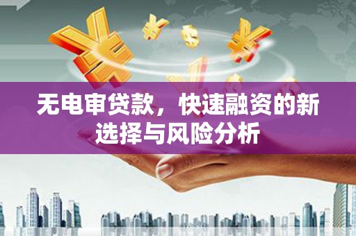 江海无电审贷款，快速融资的新选择与风险分析