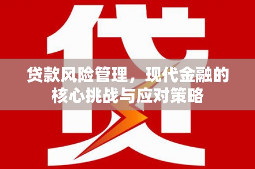 江海贷款风险管理，现代金融的核心挑战与应对策略