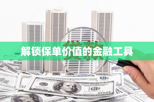 江海解锁保单价值的金融工具