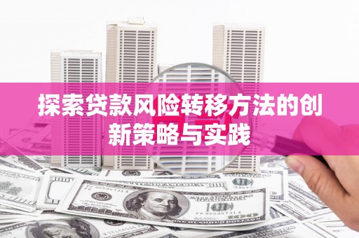 江海探索贷款风险转移方法的创新策略与实践