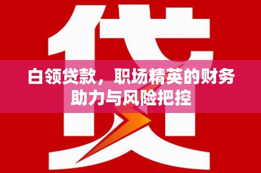 江海白领贷款,职场精英的财务助力与风险把控 江海白领贷款,职场精英的财务助力与风险把控